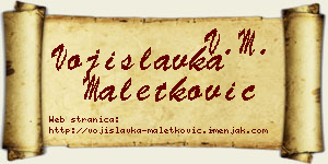 Vojislavka Maletković vizit kartica